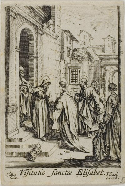 A Visitação de Santa Isabel, de A Vida da Virgem de Jacques Callot
