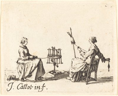 The Winder and the Spinner, c. 1623. de Jacques Callot