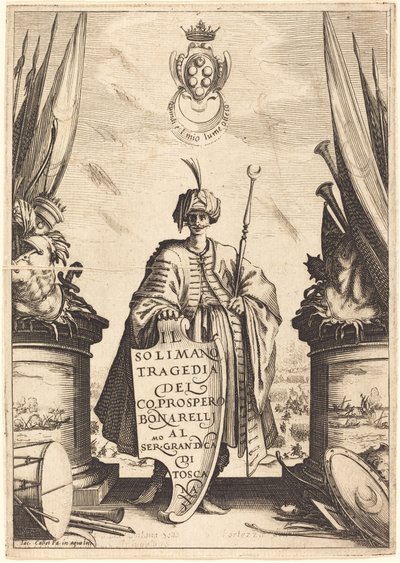 Página de título para "Il Suleiman" de Jacques Callot