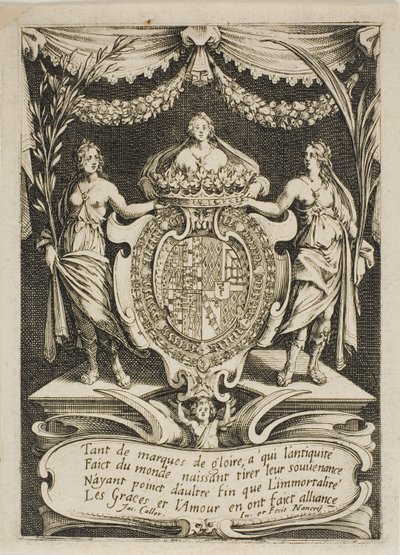 Página de título, de Combate na Barreira de Jacques Callot