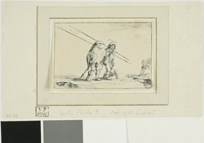 Dois soldados com cajados de Jacques Callot