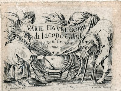Varie Figure Gobbi, página de título de 21 gravuras ... (gravura) de Jacques Callot