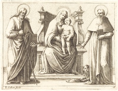 Virgem e Menino com Santos Tiago e Jerônimo de Jacques Callot