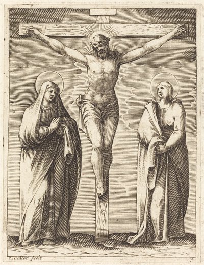 A Virgem e São João aos pés da cruz de Jacques Callot