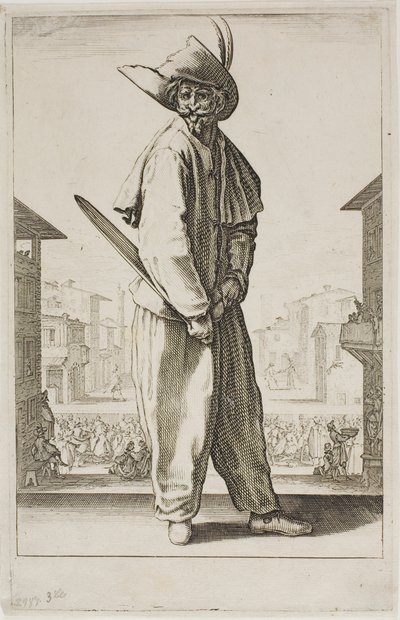 Zanni, de Três Comediantes Italianos de Jacques Callot