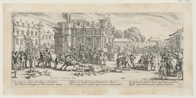 Destruição de um mosteiro, prancha 6 da série «Misérias da Guerra» de Jacques Callot
