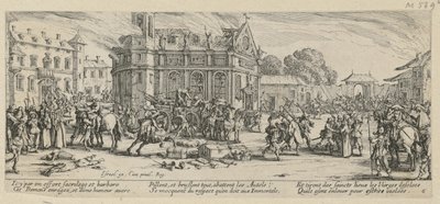 Destruição de um mosteiro, prancha 6 da série «Misérias da guerra» de Jacques Callot