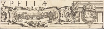 O Cerco de La Rochelle [placa 3 de 16; conjunto compreende 1952.8.97-112] de Jacques Callot and Abraham Bosse