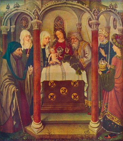 "A Apresentação de Cristo no Templo", século XV de Jacques Daret