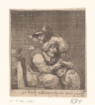 Alívio de uma criança por uma mulher idosa de Jacques Dassonville (attributed to)