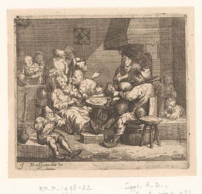 Cena em uma pousada de Jacques Dassonville (attributed to)