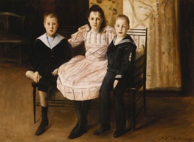 Henry Bernstein e seu irmão e irmã, 1892 de Jacques Emile Blanche