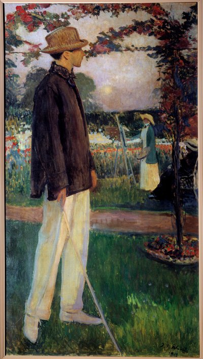 Retrato a Pé de Jean Cocteau (1889-1963) Escritor de Jacques Emile Blanche