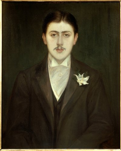 Retrato de Marcel Proust (1871-1922), escritor francês. Pintura de Jacques Emile (Jacques-Emile) Blanche (1861-1942). de Jacques Emile Blanche