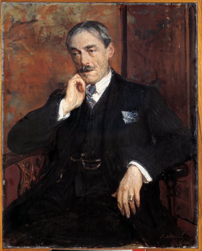 Retrato de Paul Valery (escritor francês de Jacques Emile Blanche