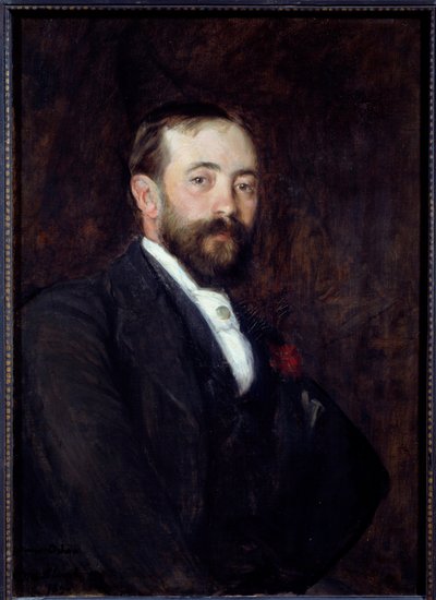 Retrato do pintor espanhol Don Rafael de Ochoa y Madrazo (1858) Pintura de Jacques Emile (Jacques-Emile) Blanche (1861-1942) 1890 Sol. 0,55x0,77 m Rouen, Musee des Beaux Arts de Jacques Emile Blanche