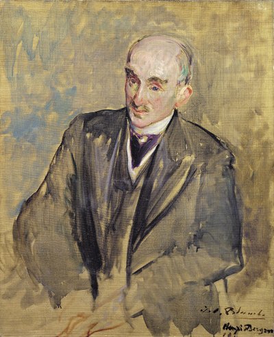 Estudo para um retrato de Henri Bergson (1859-1941) 1911 de Jacques Emile Blanche
