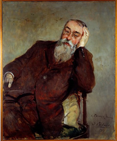 Estudo para o retrato de Francis Jammes (1868-1938) Escritor francês Pintura de Jacques Emile (Jacques-Emile) Blanche (1861-1942) 1917 Sol. 1x0,81 m Rouen, musee des Beaux Arts de Jacques Emile Blanche