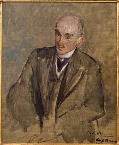Estudo para o retrato de Henri Bergson (1859-1941). Pintura de Jacques Emile (Jacques-Emile) Blanche (1861-1942), óleo sobre tela de Jacques Emile Blanche