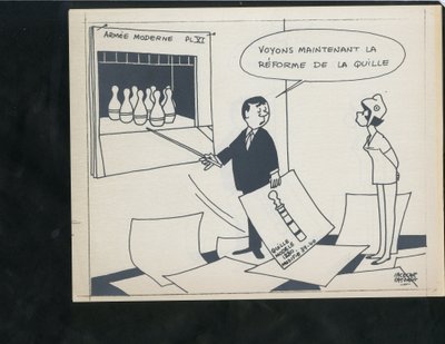 Le Figaro, sátira a preto e branco de Jacques Faizant