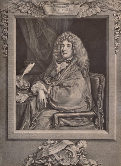 Molière , dramaturgo e ator francês, século 18 1894 de Jacques Firmin Beauvarlet