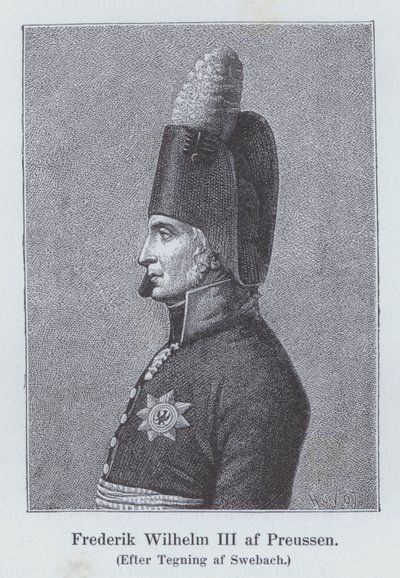 Frederick William III, Rei da Prússia (litho) de Jacques Francois Joseph (after) Swebach