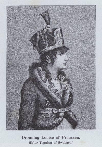 Luísa de Mecklenburg-Strelitz, Rainha Consorte do Rei Frederico Guilherme III da Prússia (Litho) de Jacques Francois Joseph (after) Swebach