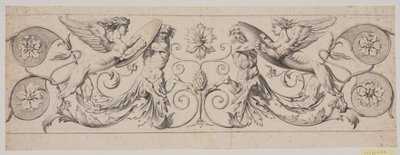 Friso decorativo com centauros e esfinges de Jacques Francois Joseph Saly
