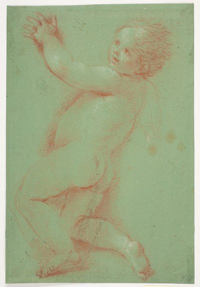 Erot meio ajoelhado? anjo? de Jacques Francois Joseph Saly