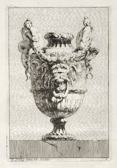Conjunto de Vasos: Placa 1, 1746. de Jacques Francois Joseph Saly