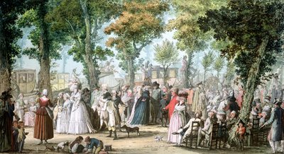 Passeio no Boulevard du Temple, 1788 de Jacques Francois Joseph Swebach