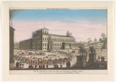 Vista do Palazzo del Quirinale em Roma
Le Quirinal ou palais du pape (título sobre o objecto) de Jacques Gabriel Huquier