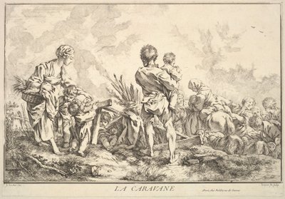 A Caravana, meados do século XVIII. de Jacques Gabriel Huquier
