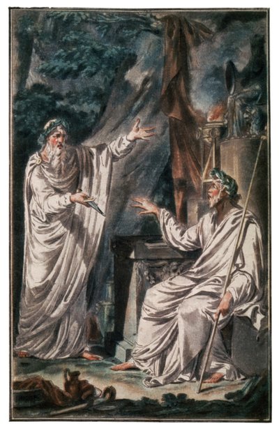 Druidas celtas, c.1790 (gravura) de Jacques Grasset de Saint Sauveur