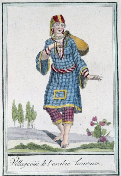 Happy Arabian Village - in "Encyclopedia of Travels" de Grasset St Sauveur, ed. 1796 de Jacques Grasset de Saint Sauveur