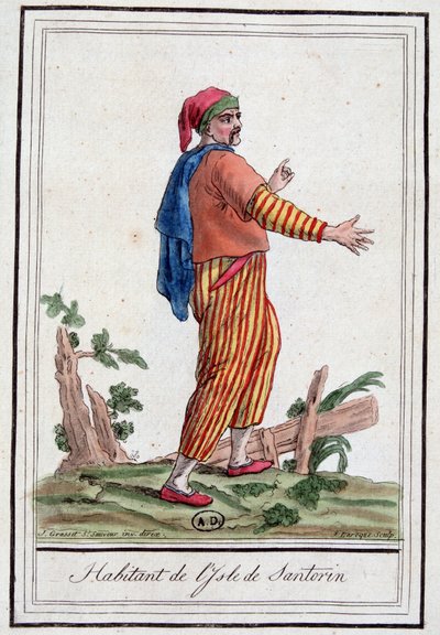 Homem da ilha de Santorini de Jacques Grasset de Saint Sauveur