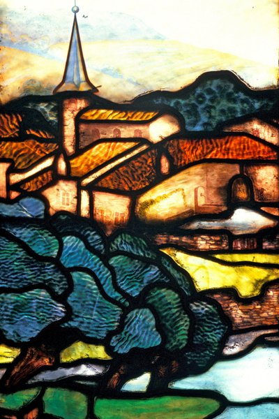 Nancy (departamento 54), Art Nouveau, Câmara de Comércio e Indústria, Janelas de vidro manchado por Jacques Gruber (1870-1936) de Jacques Gruber