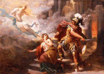 Helen salva por Vênus da ira de Enéias, 1779 de Jacques Henri Sablet