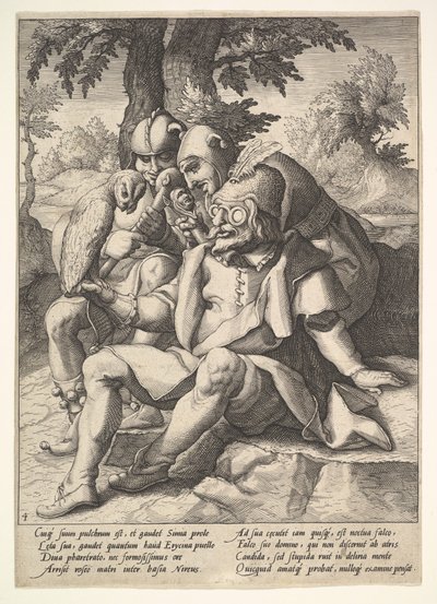 A sabedoria dos tolos, de Seis Provérbios. de Jacques II de Gheyn