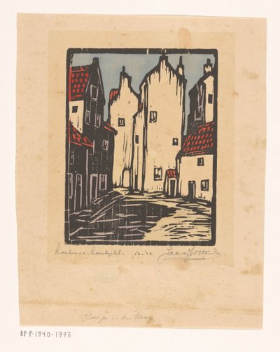 Casas em Haia (título original sobre o objecto) de Jacques Jeichienus Ottens (signed by artist)