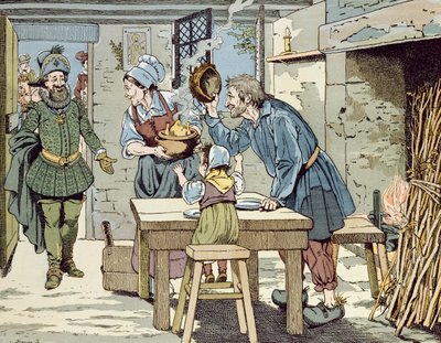 Henrique IV, Rei dos Pobres que quer que todos os seus súditos comam frango para o jantar de domingo, c.1900 de Jacques Marie Gaston Onfray de Breville (Job)