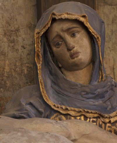 Detalhe do Pieta de Jacques Jubert