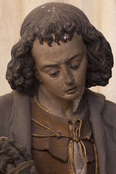 São João Evangelista (gesso pintado) de Jacques Jubert