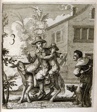 Ilustração de fábulas de Jean de La Fontaine (gravura) de Jacques Lagniet