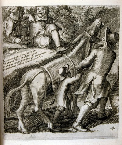 Ilustração de fábulas de Jean de La Fontaine (gravura) de Jacques Lagniet