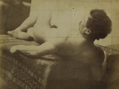 Estudo de um modelo nu masculino, reclinável, no estúdio de Jacques de Lalaing de Jacques Lalaing (attributed to)
