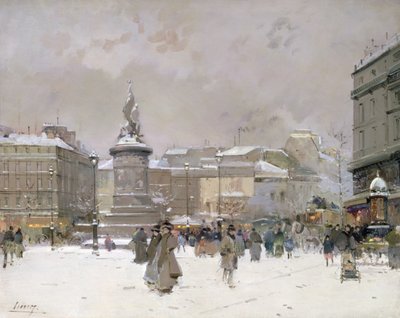 Place de Clichy (óleo no painel) de Jacques Lieven