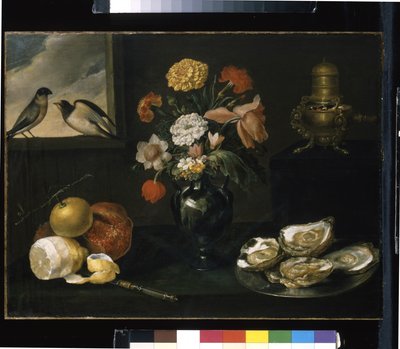 Natureza Morta com os Quatro Elementos (óleo sobre madeira) de Jacques Linard