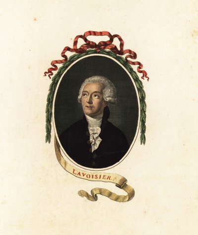 Antoine Lavoisier, químico francês, economista e nobre.1805 (gravura) de Jacques Louis (after) David