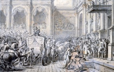 Chegada à Prefeitura, 1805. de Jacques Louis David